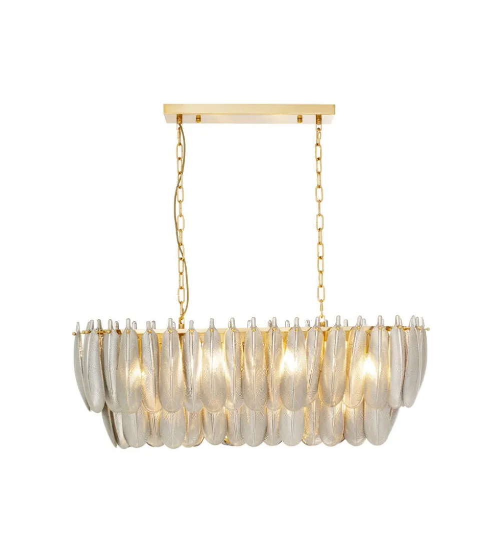 Lampa wisząca FEATHER 95 cm szara