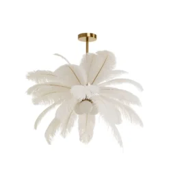 Lampa wisząca FEATHER PALM 87 cm biała