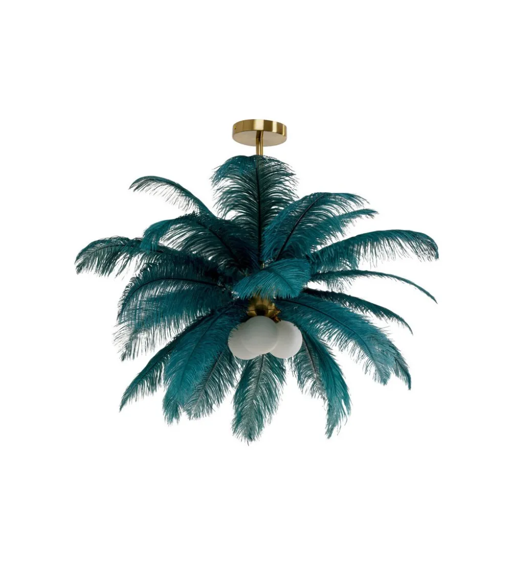 Lampa wisząca FEATHER PALM 87 cm zielona
