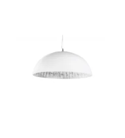 Lampa wisząca Glow biało srebrna 70 cm