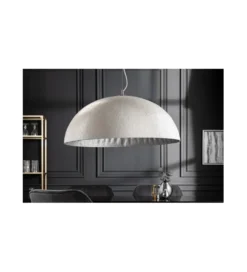 Lampa wisząca Glow biało srebrna 70 cm