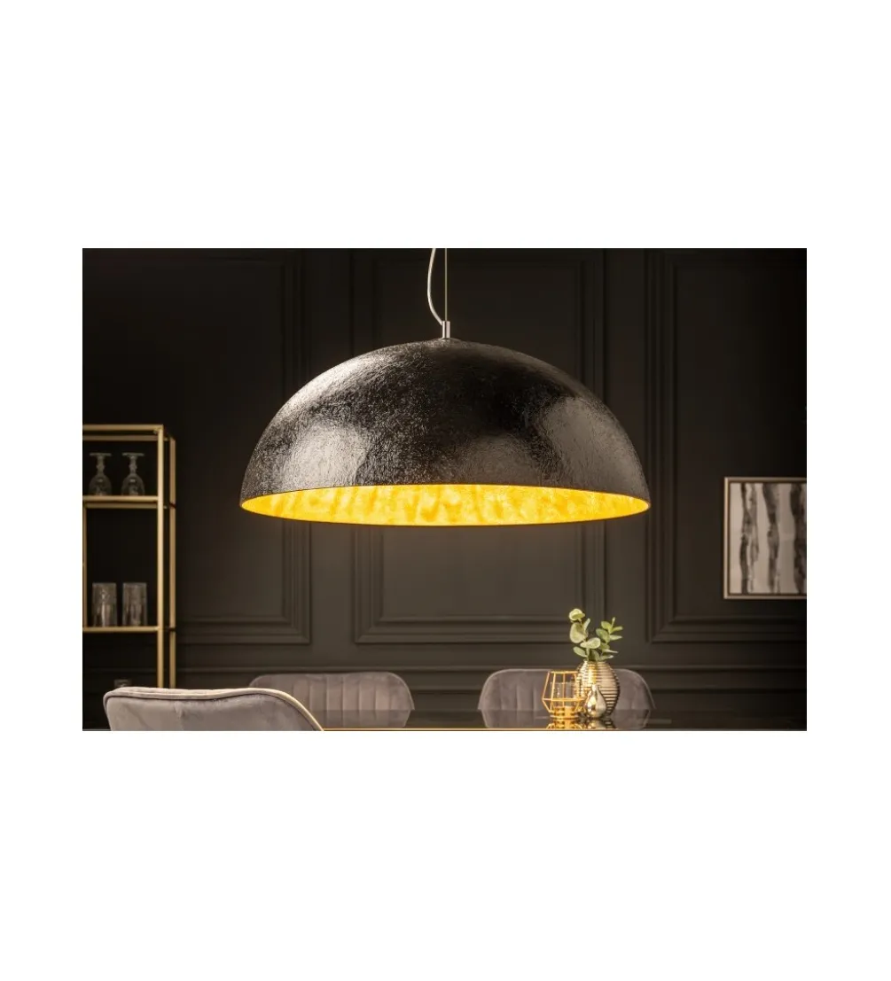 Lampa wisząca Glow 70 cm czarno złota