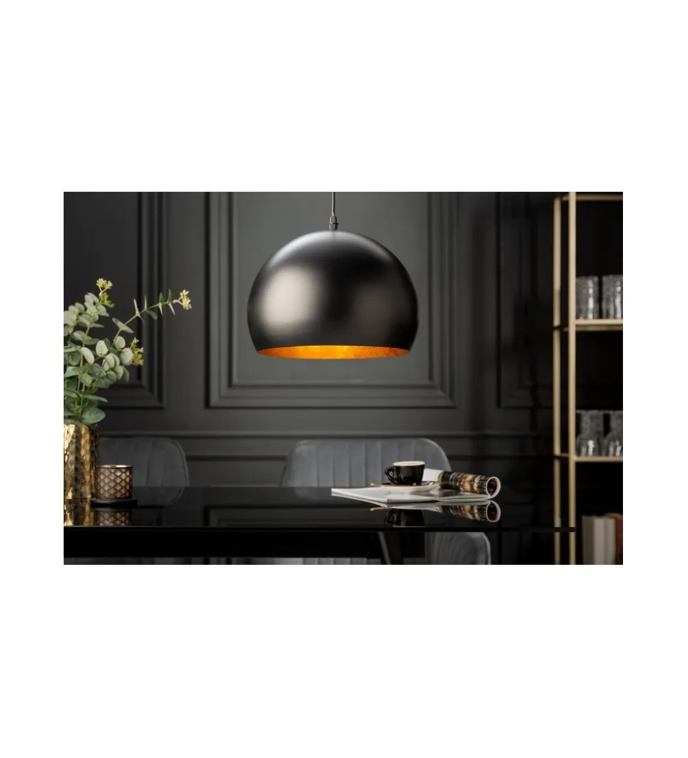 Lampa wisząca Glow ZEPPELIN 30 cm czarno - złota
