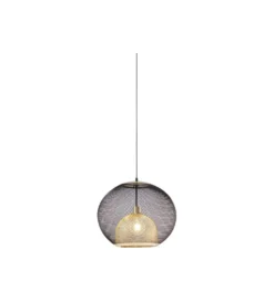 Lampa wisząca GRATO 45 cm czarno złota