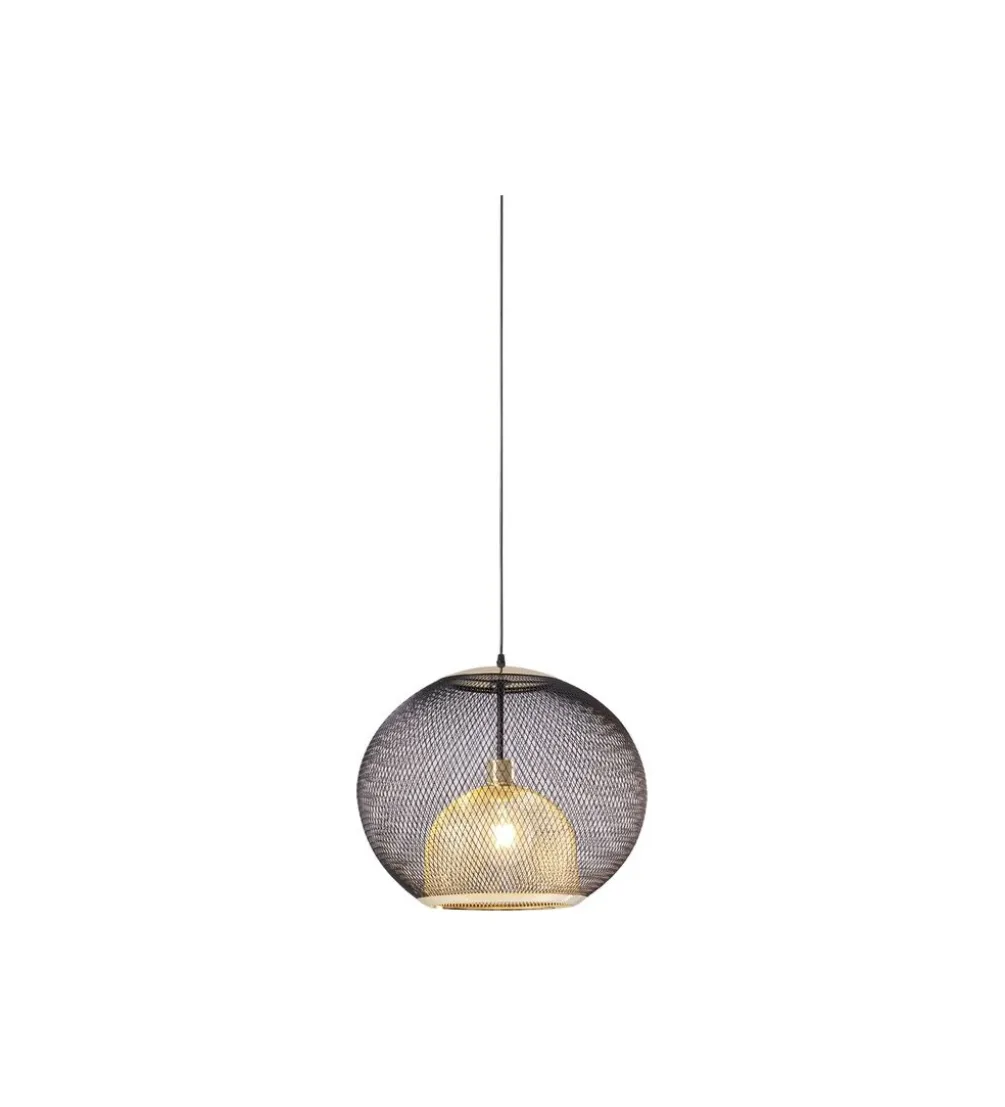 Lampa wisząca GRATO 45 cm czarno złota