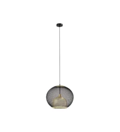 Lampa wisząca GRATO 45 cm czarno złota