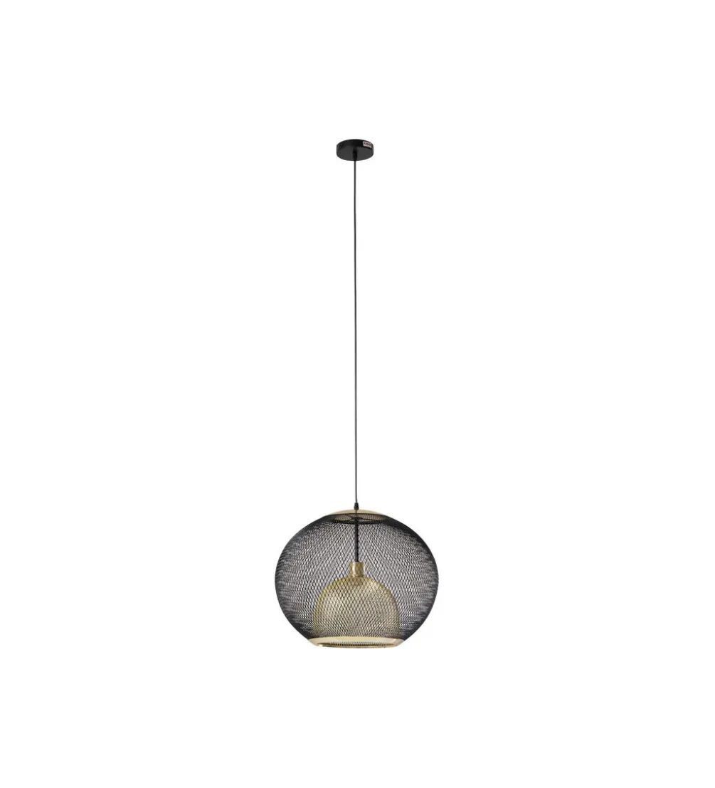 Lampa wisząca GRATO 45 cm czarno złota