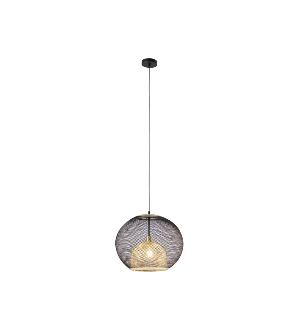 Lampa wisząca GRATO 45 cm czarno złota