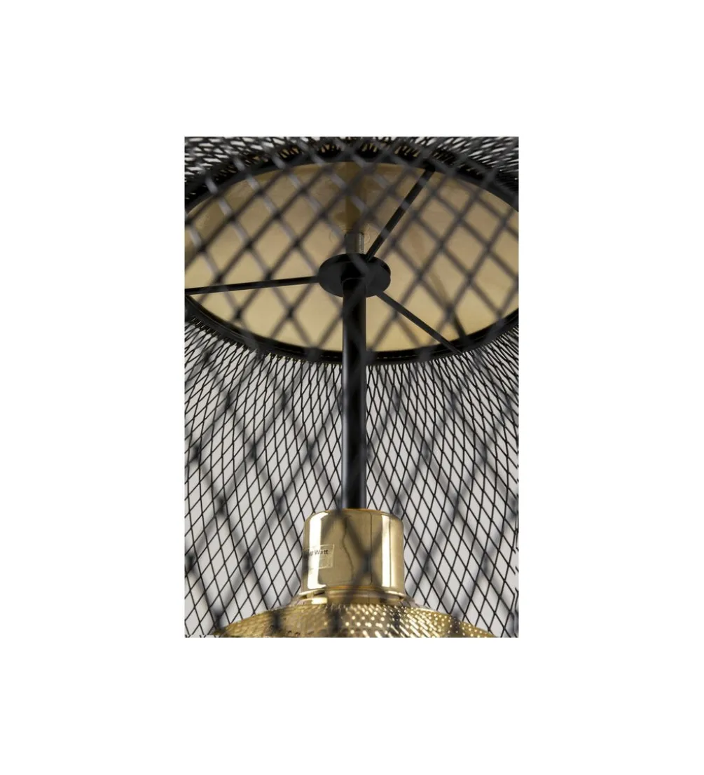 Lampa wisząca GRATO 45 cm czarno złota
