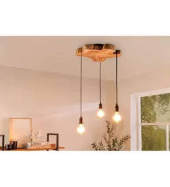 Lampa wisząca KORA 50 cm Drewno Longan