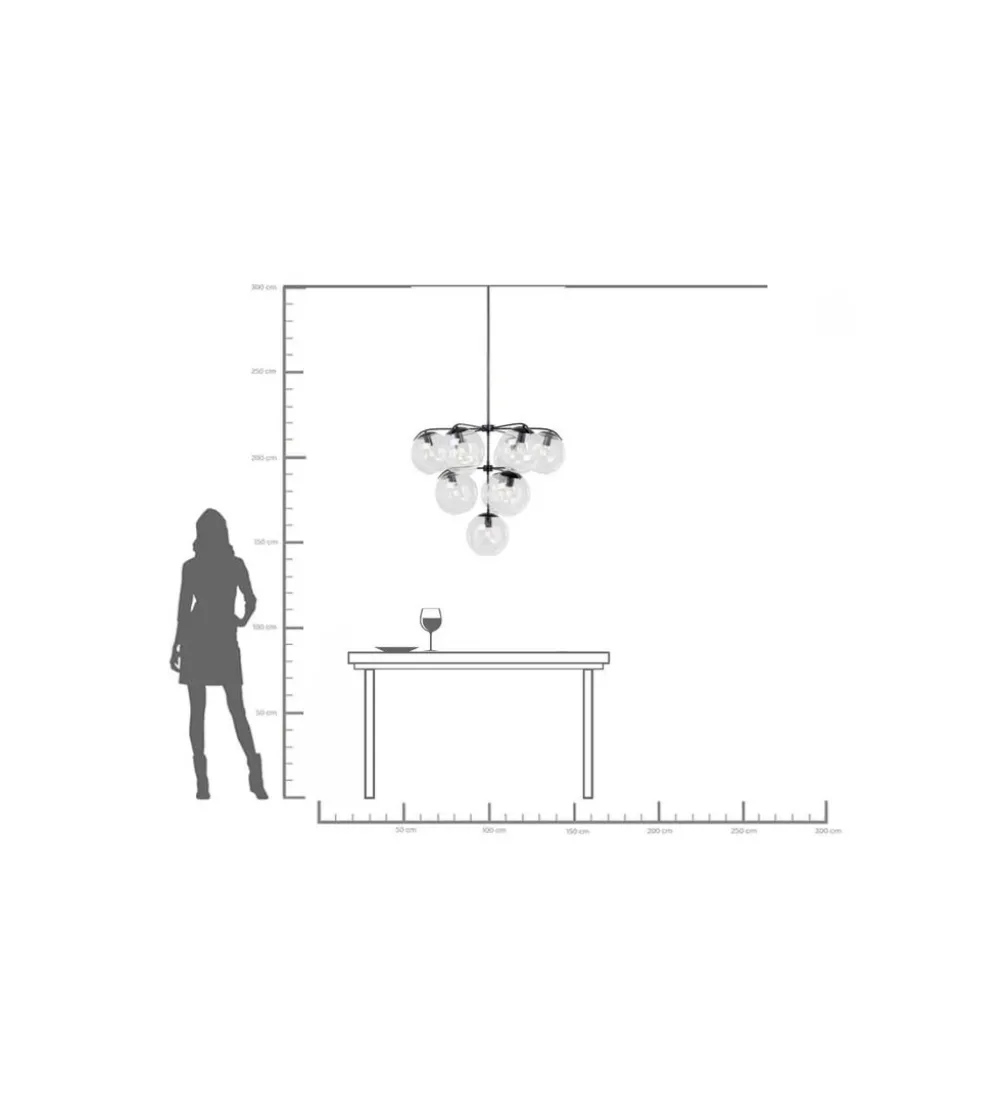 Lampa wisząca LASMINA 91 cm czarna