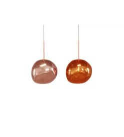 Lampa wisząca LIQUID DIAMOND 20 cm szkło miedź