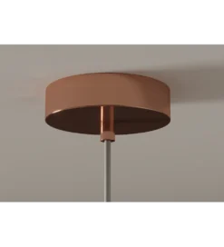 Lampa wisząca LIQUID DIAMOND 20 cm szkło miedź