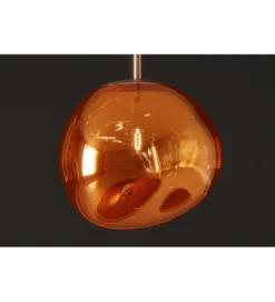 Lampa wisząca LIQUID DIAMOND 20 cm szkło miedź