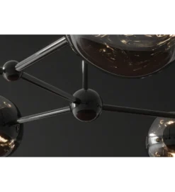 Lampa wisząca LIQUID DIAMOND 5 kloszy szkło dymione