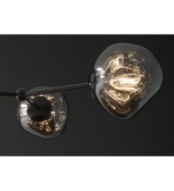 Lampa wisząca LIQUID DIAMOND 5 kloszy szkło dymione