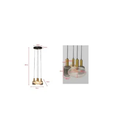 Lampa wisząca LOBBY QUATTRO 50 cm