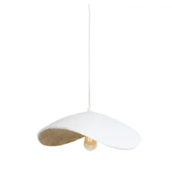 Lampa wisząca LONIA 71 cm kremowa antyczny brąz