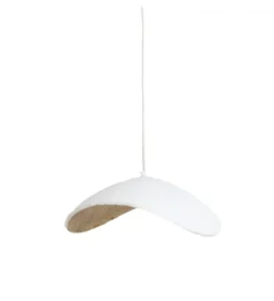 Lampa wisząca LONIA 53 cm kremowa antyczny brąz