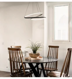 Lampa wisząca MONA LED 60 cm czarna