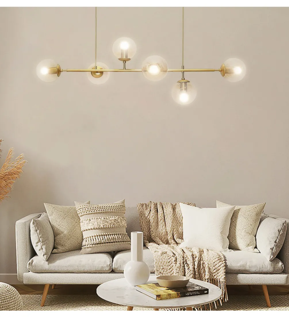 Lampa wisząca MORIS 113 cm złota