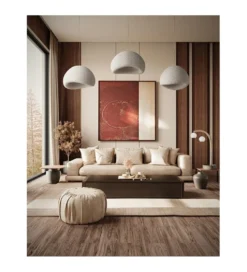 Lampa wisząca NEST 80 cm biała