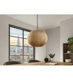 Lampa wisząca ORGANIC 45 cm tkanina naturalny