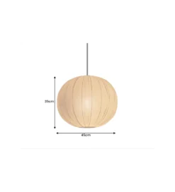 Lampa wisząca ORGANIC 45 cm tkanina naturalny