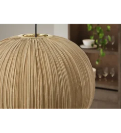 Lampa wisząca ORGANIC 45 cm tkanina naturalny