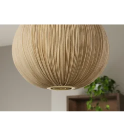 Lampa wisząca ORGANIC 45 cm tkanina naturalny