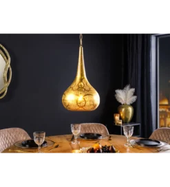 Lampa wisząca ORIENT LIVING 50 cm ze złotym dekorem