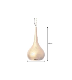 Lampa wisząca ORIENT LIVING 50 cm ze złotym dekorem
