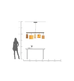 Lampa wisząca PARECHI 100 cm wielokolorowa