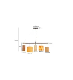 Lampa wisząca PARECHI 100 cm wielokolorowa