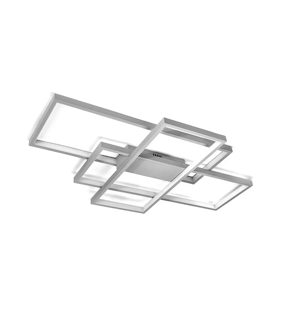 Lampa wisząca PLAFON LED RING 80 cm szara
