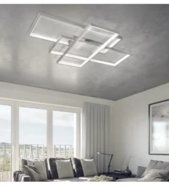 Lampa wisząca PLAFON LED RING 80 cm szara