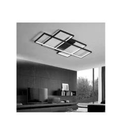 Lampa wisząca PLAFON LED RING 99 cm czarna