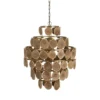 Lampa wisząca PORBELMA 58 cm złota naturalna