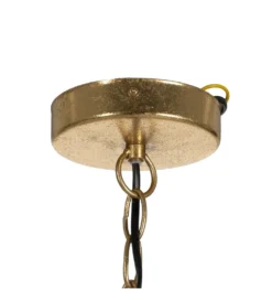 Lampa wisząca PORBELMA 58 cm złota naturalna