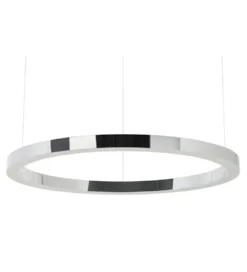 Lampa wisząca RING 100 cm srebrna