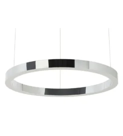 Lampa wisząca RING 80 cm srebrna