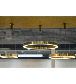 Lampa wisząca RING 60 cm złota