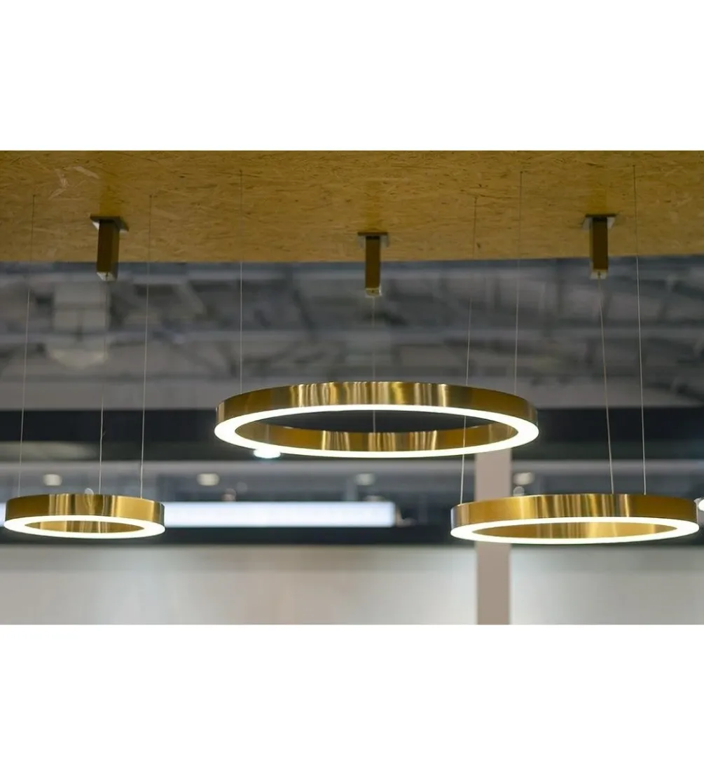 Lampa wisząca RING 60 cm złota