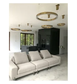 Lampa wisząca RING 60 cm złota