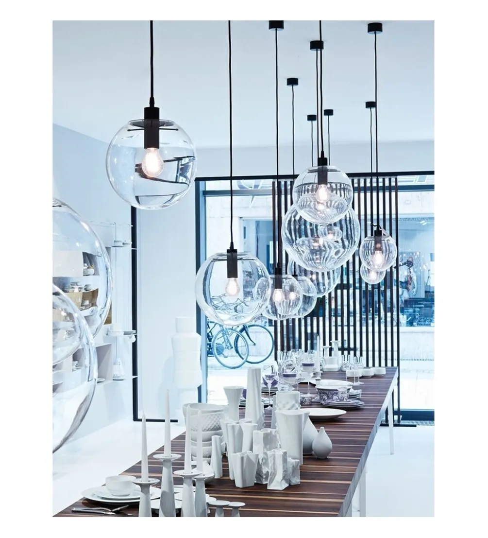 Lampa wisząca SANDRA 40 cm trasnparentny