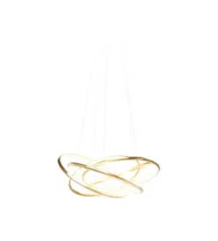 Lampa wisząca SATURN LED 75 cm złota