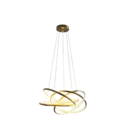 Lampa wisząca SATURN LED 75 cm złota