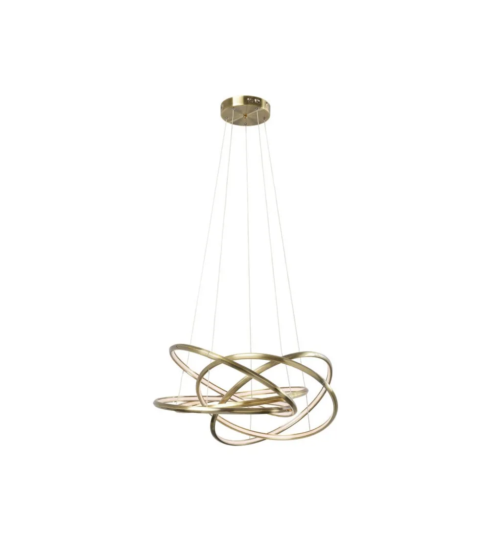 Lampa wisząca SATURN LED 75 cm złota