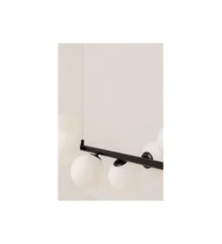 Lampa wisząca SCALA BALLS 150 cm czarna białe klosze