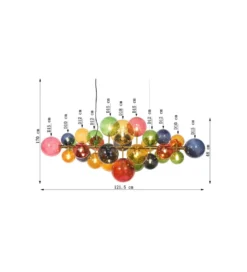 Lampa wisząca SCALA BALLS 124 cm wielokolorowa